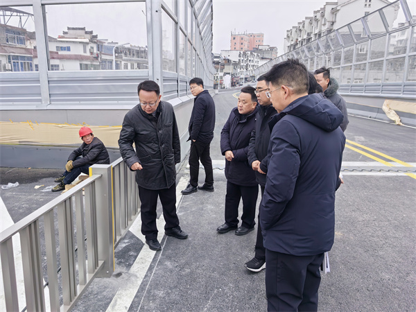 1月20日，汪凱書記到跨鐵路橋項目進(jìn)行調(diào)研，洪董、張總陪同。.jpg